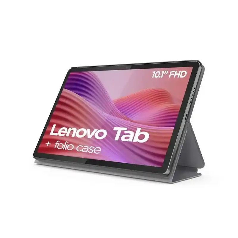 Lenovo Tab 10.1" WUXGA (1920 x 1200) - MediaTek Helio - 4 Go LPDDR4X - 64 Go Stockage - microSD et SIM - Luna Grey & Folio