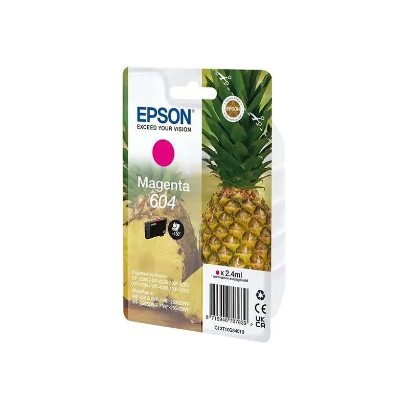 Epson série 604 Cartouches d’encre magenta Ananas Singlepack  2,4 ml fiable et authentique.