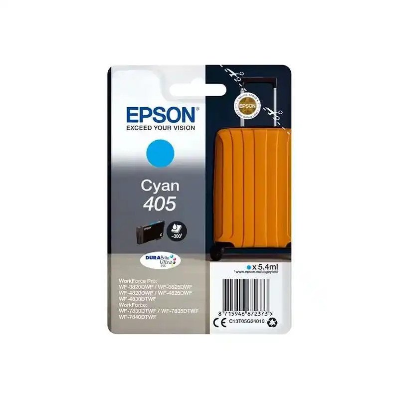 Epson série 405 cartouche d'encre cyan DURABrite Ultra Valise  5,4 ml.