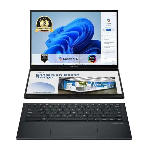 ASUS Zenbook Duo OLED UX8406 14" - Intel® Core™ Ultra 9 - Intel® Arc™ - 32 Go LPDDR5X - 1 To SSD - Inkwell Gray