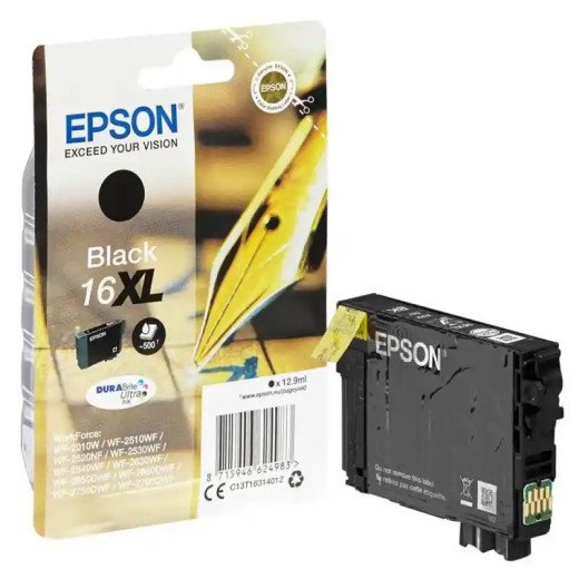 Epson série 16XL Cartouches d'encre noire Stylo Plume 12,9 ml haute capacité.