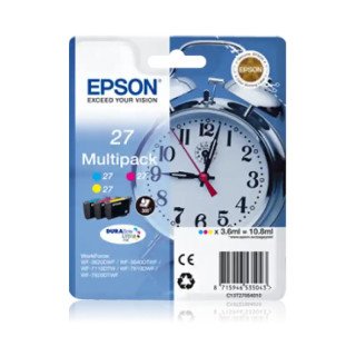 Epson série 27 Cartouches d'encre multipack 3 couleurs Réveil 10,8 ml .