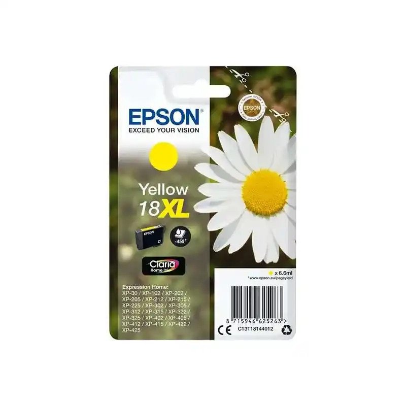 Epson série 18XL cartouche d'encre jaune Claria Home 6,6 ml