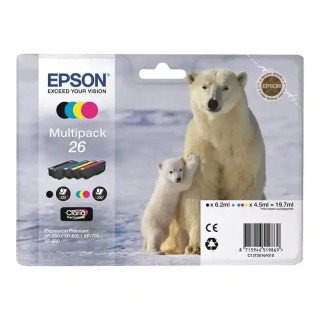 Epson série 26XL cartouche d'encre multipack 4 couleurs Ours Polaire.