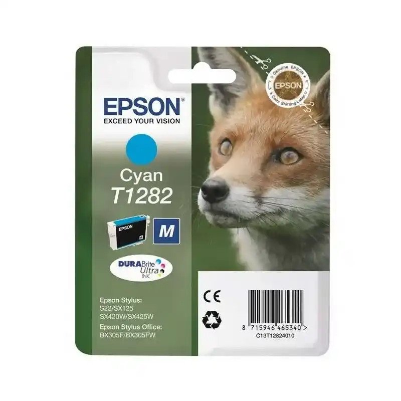 Epson série T1282 cartouches d'encre cyan DURABrite Renard 3,5 ml