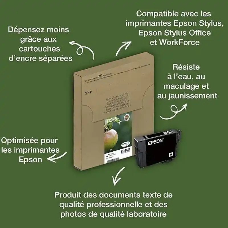 Epson série T1295 Cartouches d'encre multipack 4 couleurs Pomme 32,3ml.