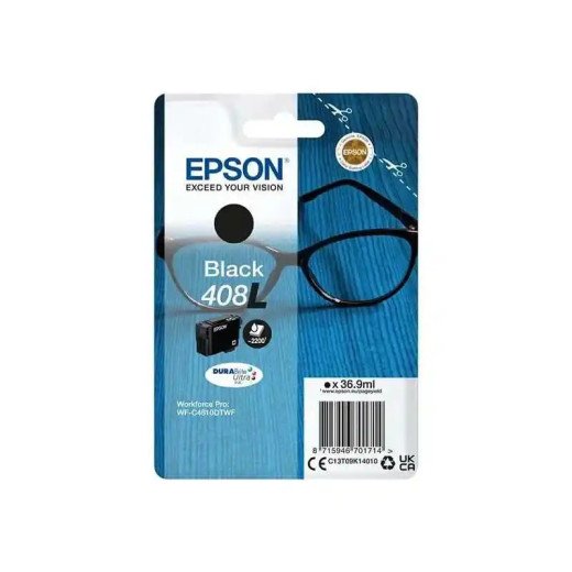 Epson série 408L Cartouches d'encre noire Lunette de lecture 36,9ml.