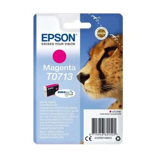 Epson série T0713 Cartouche d'encre magenta DURABrite Guépard 5,5 ml économique et fiable.
