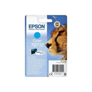 Epson série T0712 Cartouche d'encre Cyan DURABrite Ultra  Guépard 5,5 ml haute capacité.