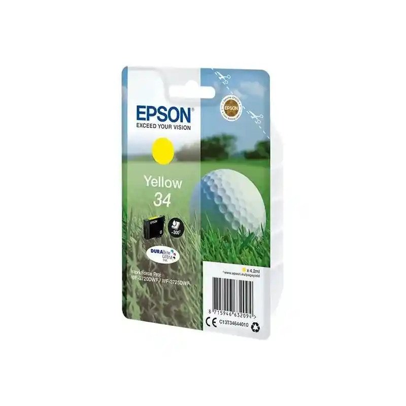 EPSON série 34 cartouche d'encre jaune DURABrite Ultra Balle de golf rendement élevé.