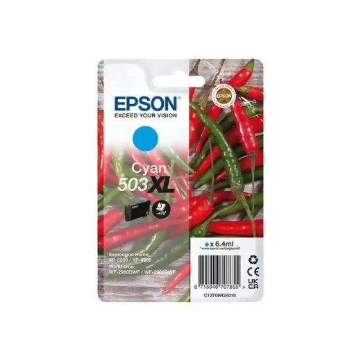Epson série 503 Cartouches d’encre séparées Cyan Piments 6,4ml.