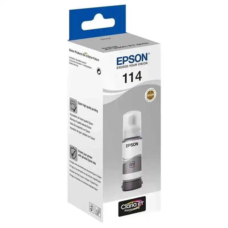 Epson série 114 Bouteilles d’encre originales gris EcoTank 70 ml haute capacité .