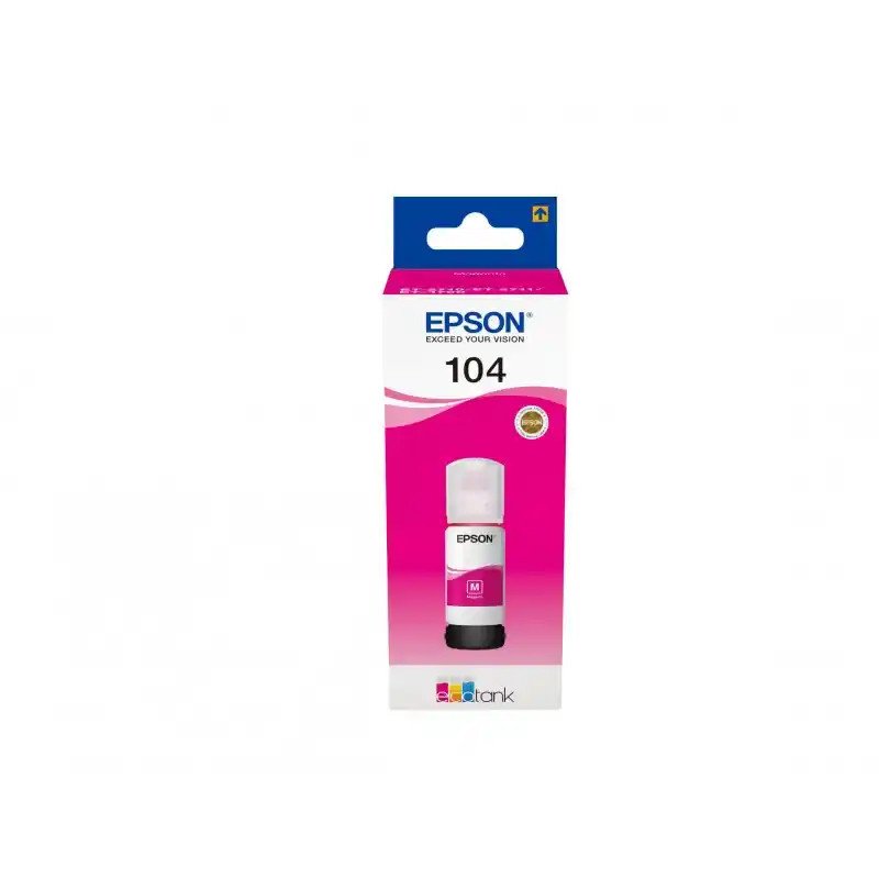 Epson série 104 Bouteilles d’encre originales jaune EcoTank 65 ml rendement élevé.