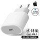 Apple Adaptateur - Original Apple - Secteur USB-C 18W Pour iPhone & iPad - Blanc - Garantie 1an