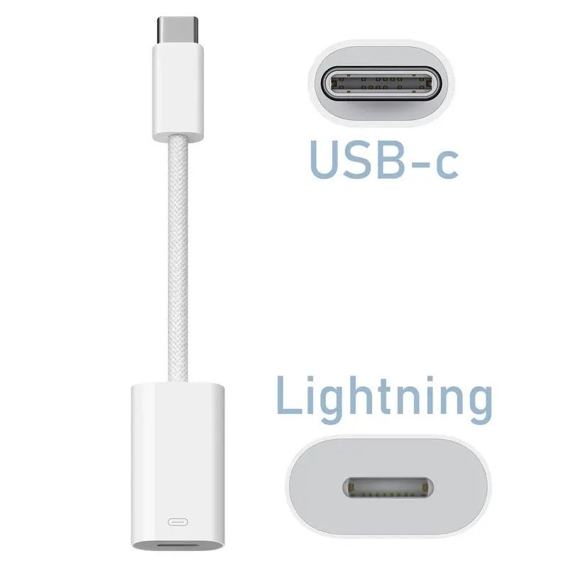 Apple Adaptateur -  Original Apple - USB-C vers Lightning Pour iPhone - iPad - AirPods - Blanc