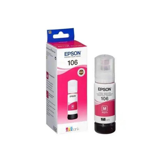 Epson série 106 bouteille d'encre magenta 70 ml original et authentique et fiable.