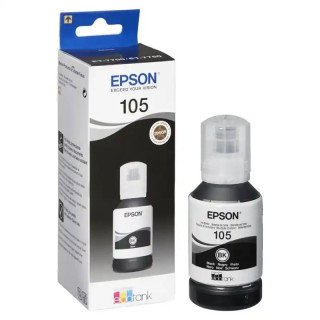 Epson série 105 bouteille d'encre noir EcoTank Pigment 140 ml original et authentique.