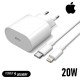 Apple Chargeur - Original Apple - USB-C 20W + Câble USB-C 1m pour iPhone, iPad, Airpods