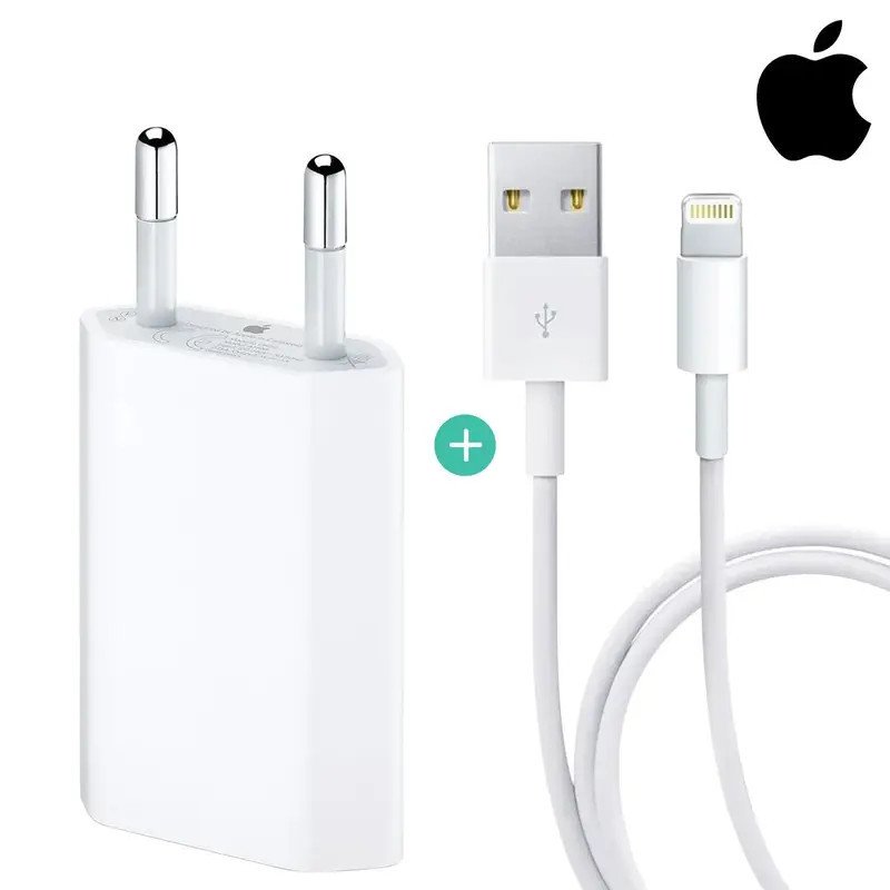 Apple Chargeur  - Original Apple - Lightning A1400 + Câble MD818 -  iPod, iPad & iPhone