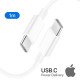 Apple Câble - Original Apple - USB-C vers USB-C (1m ) Pour iPhone, Macbook , iPad Pro & Airpod
