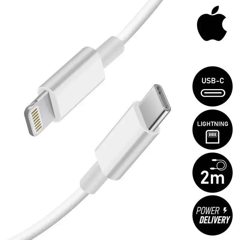 Apple Câble - Original Apple - USB-C vers Lightning (2m) Pour  iPhone, iPod, iPad, Mac & Airpods