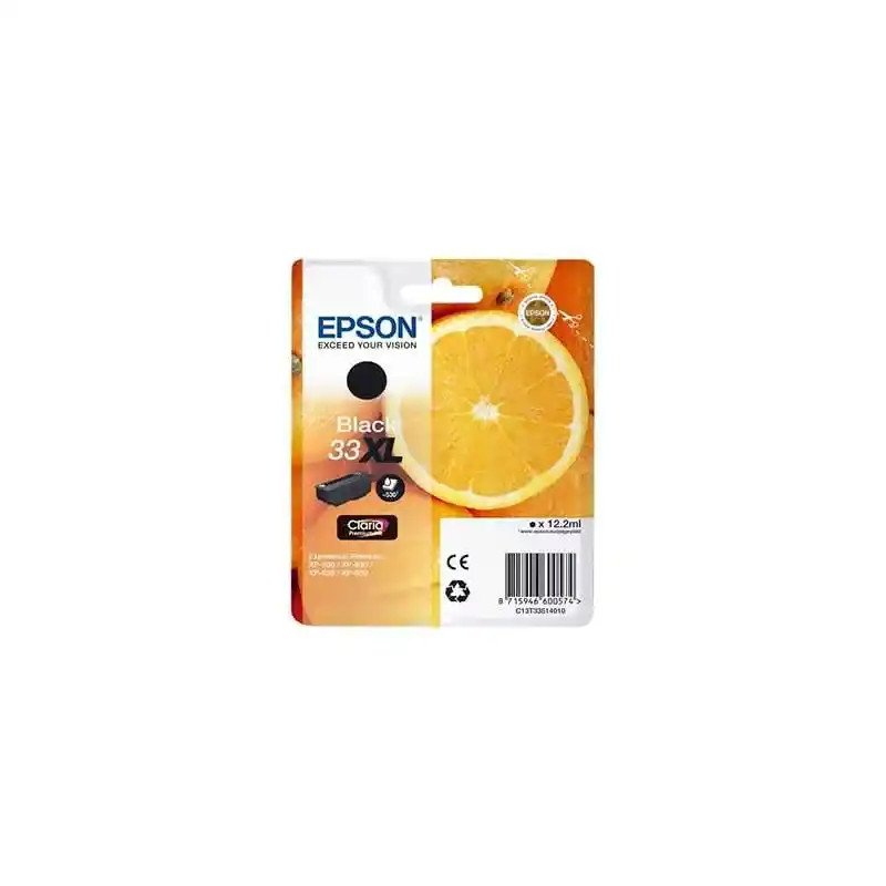 Epson série 33XL cartouche d'encre noire Claria Premium Oranges 12,2 ml Rendement élevé.