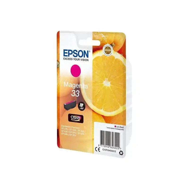 EPSON série 33 cartouche d'encre magenta Claria Premium Oranges 4,5 ml
