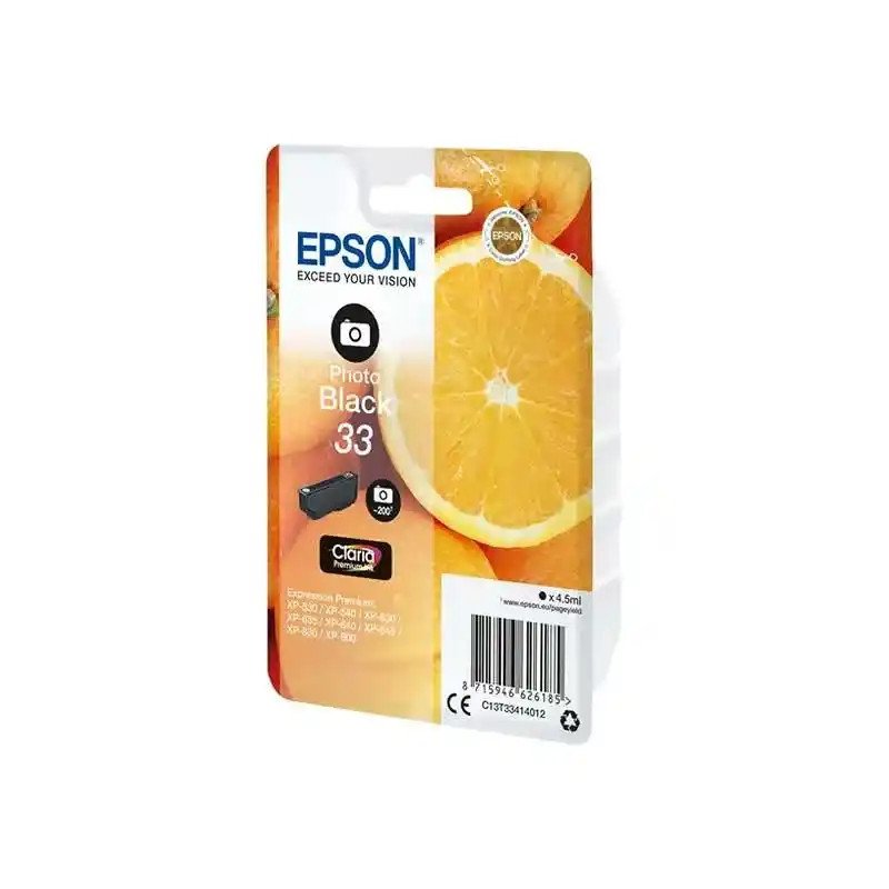 EPSON série 33 cartouche d'encre noire photo simple Oranges 4,5 ml meilleur, qualité.
