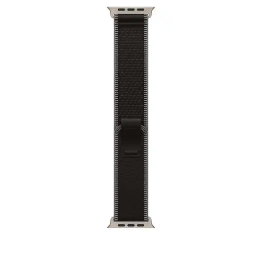 Apple Boucle Trail noir/charbon 49 mm - S/M - Finition titane naturel - Signé Apple - Polyester 100 %, Spandex 100 %, Nylon 60 %