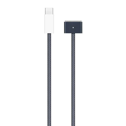 Apple Câble USB-C vers MagSafe 3 (2 mètres) - Compatibilité: MacBook Air/ Pro M5, M4, M3, M2 - Tissu tressé en nylon - Minuit