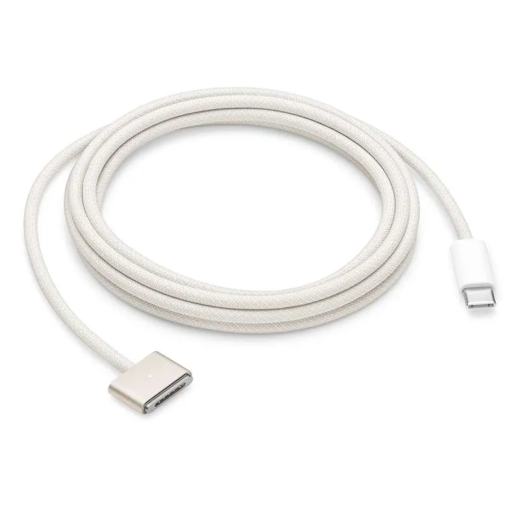 Apple Câble USB-C vers MagSafe 3 (2 m) - Compatibilité: MacBook Air/ Pro M5, M4, M3, M2 - Tissu tressé nylon - Lumière stellaire