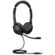 Jabra Evolve2 30 SE Micro-casque filaire stéréo professionnel - USB-A - Microphone rétractable - certifié Microsoft Teams