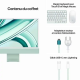 Apple iMac 24" Écran Retina 4,5K - Puce Apple M3 - CPU 8 coeurs/ GPU 10 coeurs - 8 Go RAM - 256 Go SSD - Vert