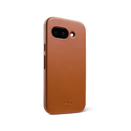 Google pixel  étui couleur Terracotta  en cuir Bellroy pour pixel  9a ultra résistant.