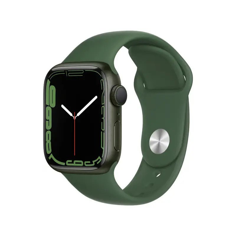 Apple Watch Series 7 GPS  - Boîtier en aluminium Vert 41 mm - Bracelet sport Verte