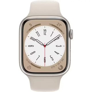 Apple Watch Series 8 GPS - Boîtier en aluminium Lumière stellaire 45 mm