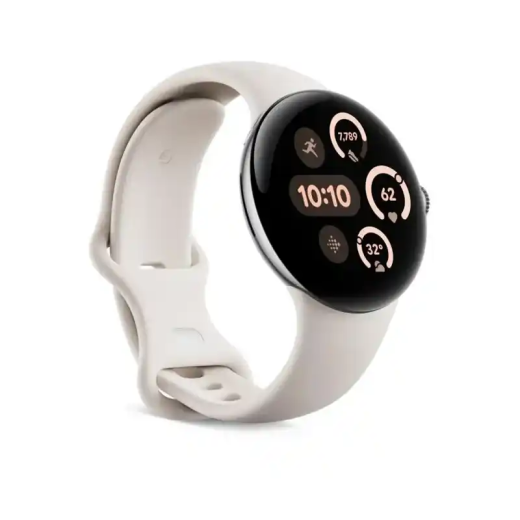 GOOGLE pixel Watch 3 couleur porcelaine une montre connectée élégante.