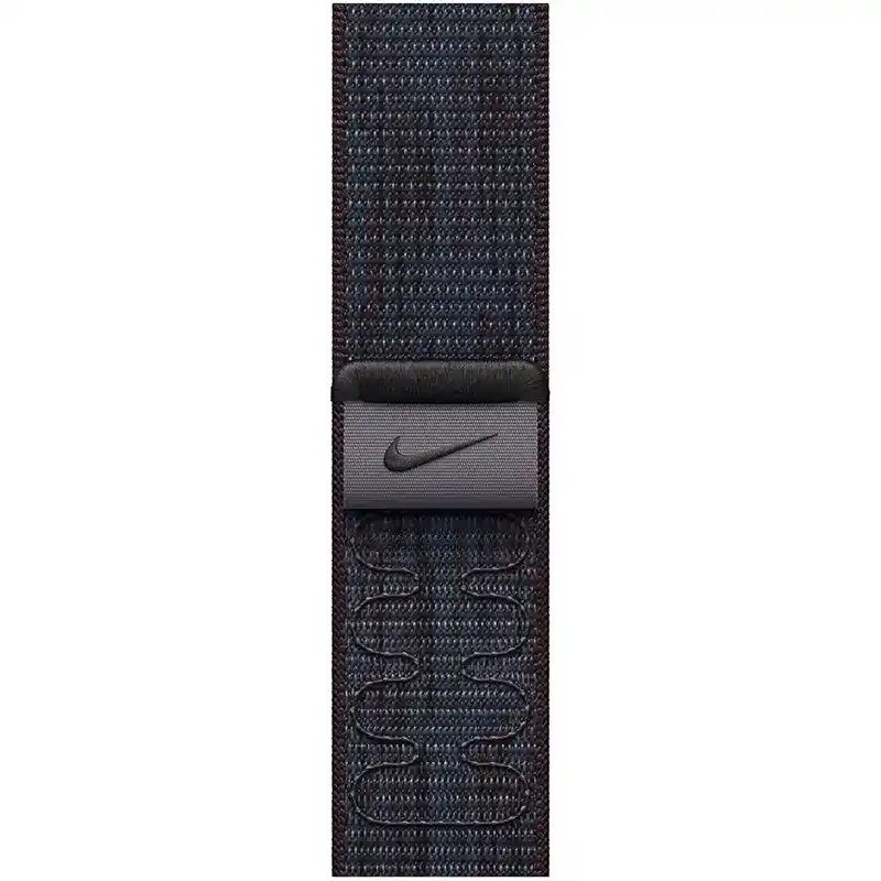 Apple Bracelet - Apple Watch - Signé Apple - Boucle Sport Nike Noir / Bleu -v nylon tissé double - 40 mm
