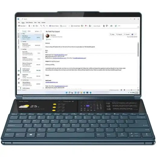 Lenovo Ordinateur Portable Yoga Book 9i Gen 10 14" - Intel® Core™ Ultra 7 - Intel® Arc™ - 32 Go RAM - 512 Go SSD