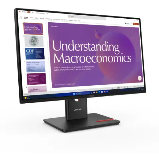 Lenovo Écran 23,8" FHD -ThinkVision T24D-40 _ 1 HDMI 1.4 , 1 DP 1.4 , 1 sortie DP , 1 USB-C , 3 USB-A , 1 USB-C, 1 x RJ45