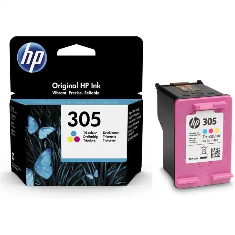HP 305 Cartouche d’encre trois couleurs haute capacité.