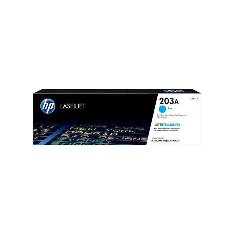 HP 203A cartouche de toner LaserJet cyan qualité authentique.