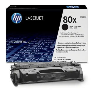 HP 80X toner LaserJet noir grande capacité authentique.