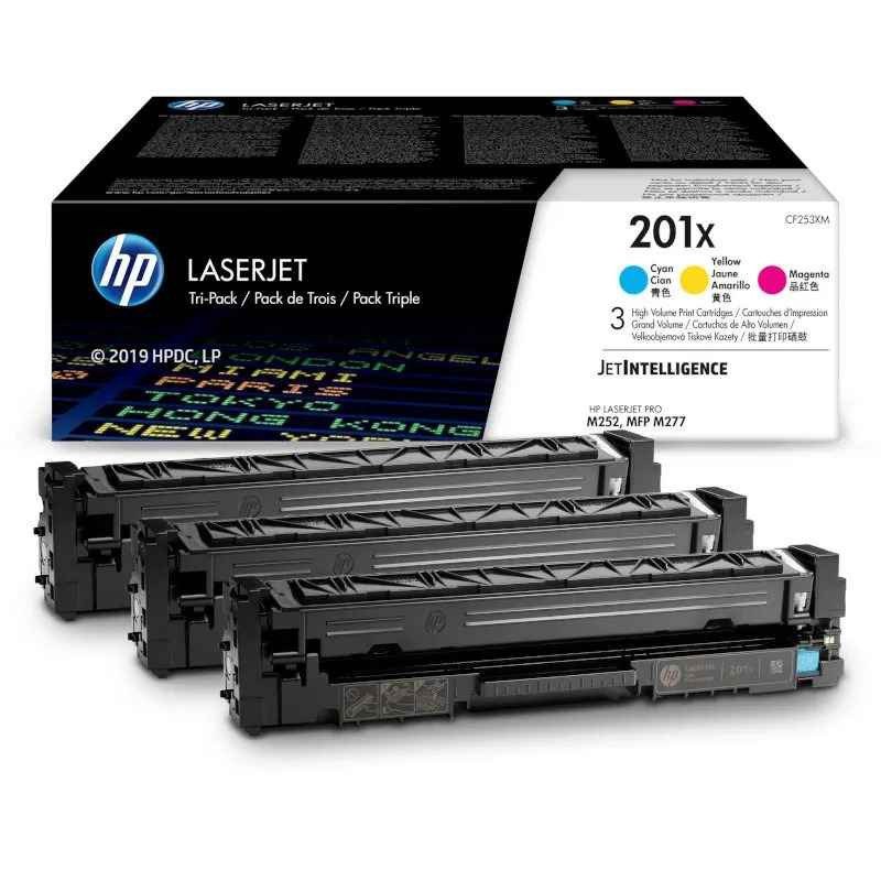 HP 201X LaserJet, lot de 3 cartouches de toner, cyan/magenta/jaune .