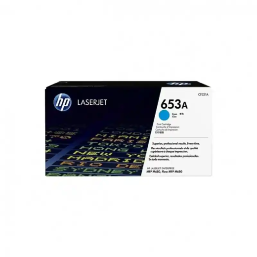 HP 653A toner cyan LaserJet authentique bonne qualité.