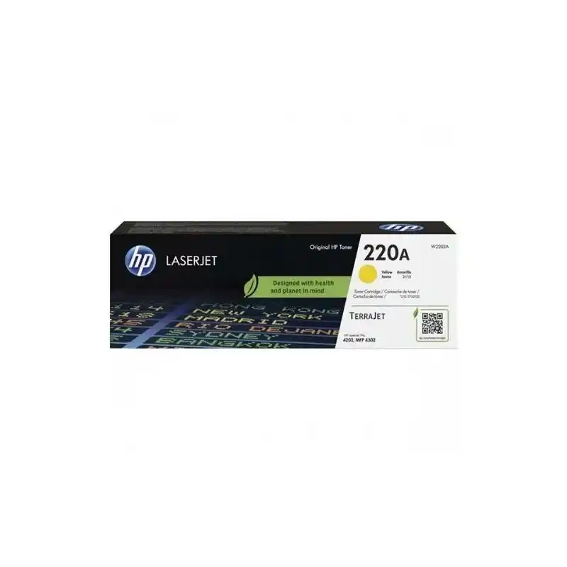HP 220A Toner  LaserJet jaune authentique qualité élevée .