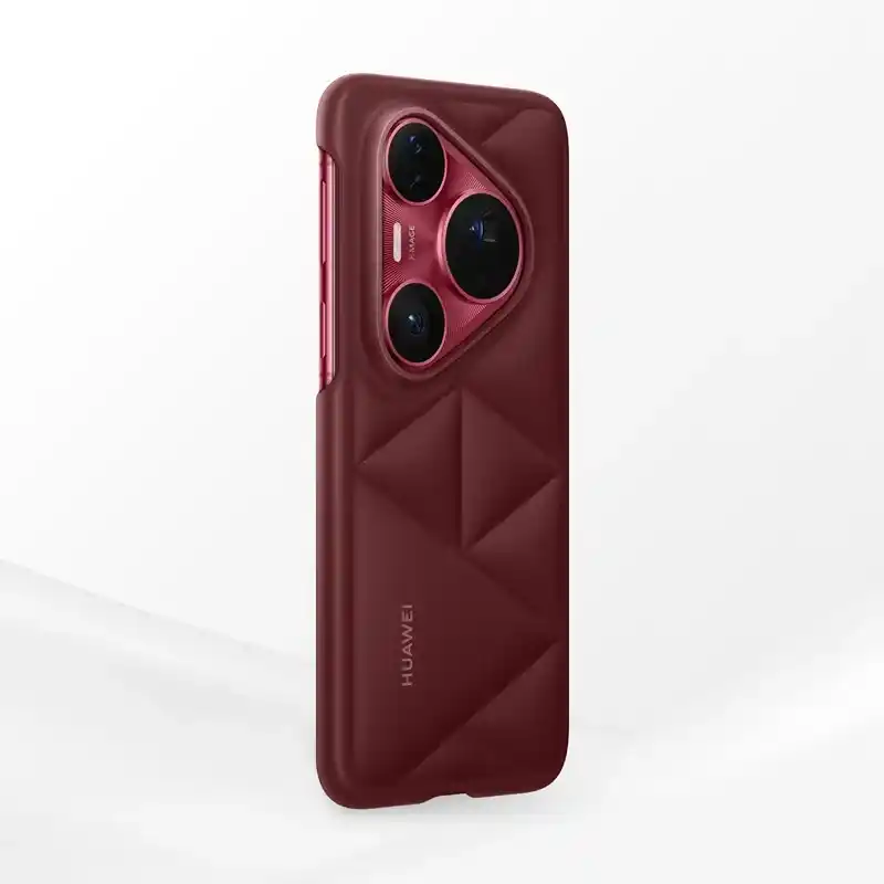 Huawei Étui en cuir végan Pura 80 Pro Monogram protection de base contre les rayures  chocs rouge