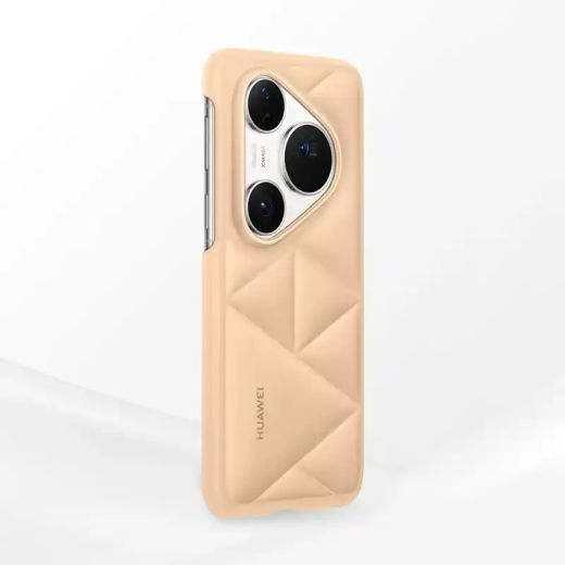 Huawei Étui en cuir végan Pura 80 Pro Cloud protection de base contre les rayures chocs orange