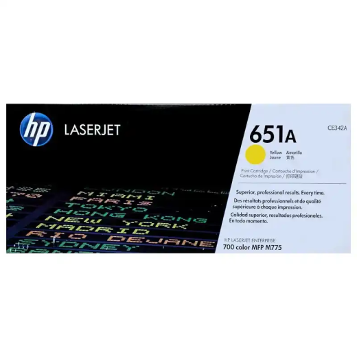 HP 651A toner LaserJet jaune qualité authentique fiables.