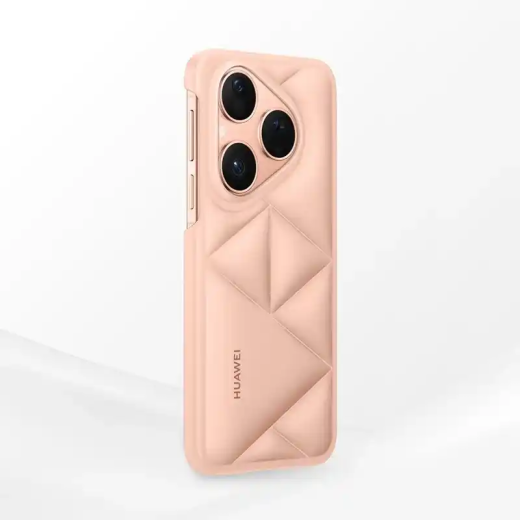 Huawei Étui en cuir végan Pura 80 Cloud protection de base contre les rayures et les chocs rose